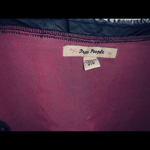 NWOT Free People Silk Top - Picture 4 of 7